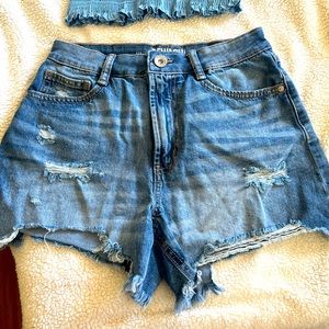 Rewash High rise jean shorts